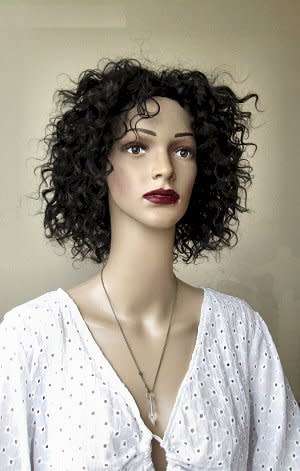 Wigs - Black - curly - short