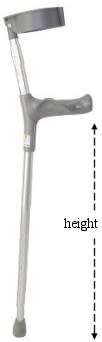 Elbow crutches - Extra strong for heavy people and comfi grip for long term paraplegics