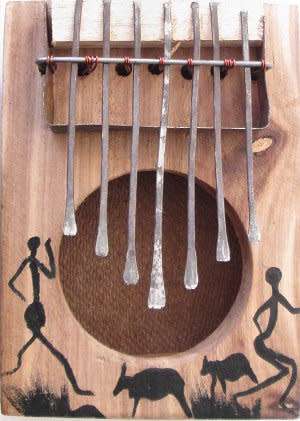 Mbira - 7 levers with resonance box - rectangular