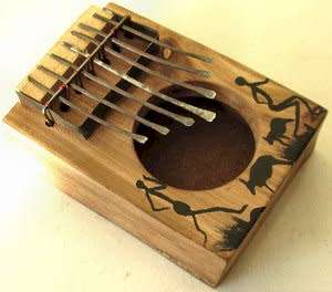 Mbira - 7 levers with resonance box - rectangular