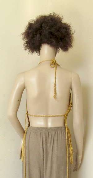 Bikinis - Top - crochet with fringes - open at back and front