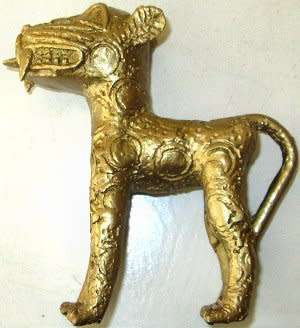Sculptures - Bronze - Benin - Leopard - small - refurbished