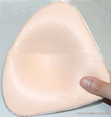 Silicone breast forms - Without shoulder straps, asymmetrical, pink, C, 800 grams