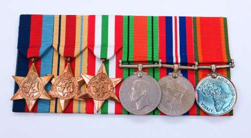 World War II. Group of 6 Medals. Sergeant W H Palk. 142729V. 14th Field Ambulance.