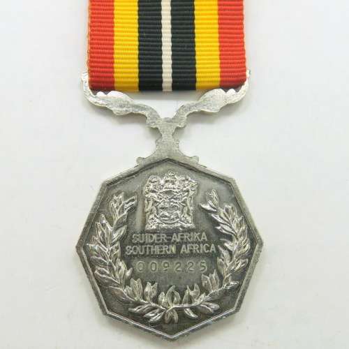 FULL SIZE: SADF Southern Africa Medal. Numbered. #009225