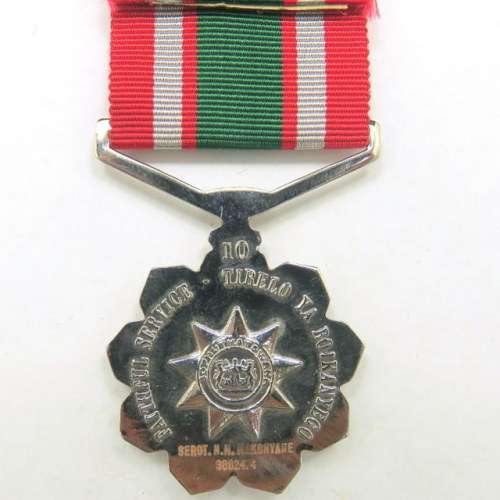 FULL SIZE: Bophuthatswana Medal for Faithful Service - 10 years. Named.