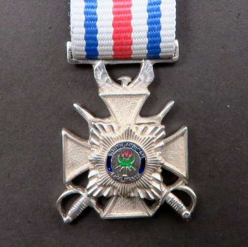 Miniature - Silver Cross For Bravery. Stamped "925"    #22