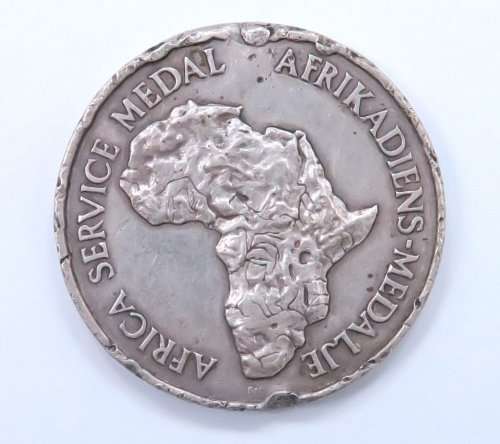Full Size.   Africa Service Medal (Disk Only) To: 225577 P.J. De Bod.