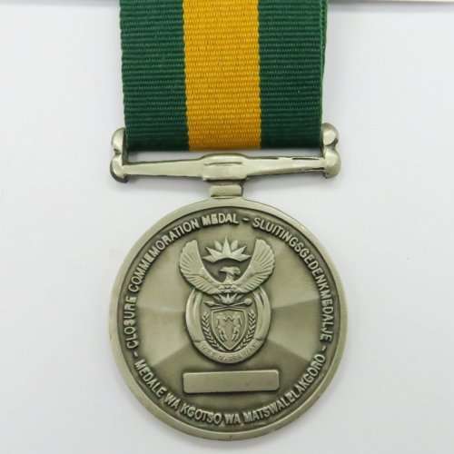 Full Size: South African Closure Commemoration Medal.