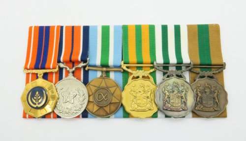 Full Size. Group of six Medals. To: WO11 C T Hutchinson. SA Navy