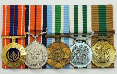 Full Size. Group Of Five Medals. From SA Navy. To: Kdr. Jan Louis Van Gijsen. Named. 70327853
