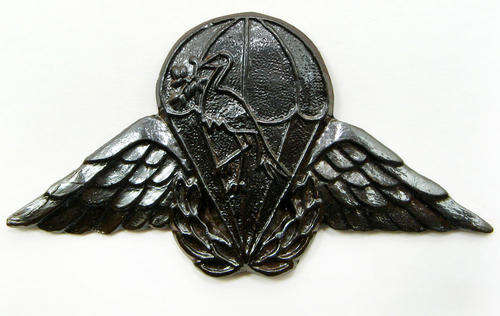 South Africa. Ciskei Parachute Battalion, blackened beret badge. Post circa 1991.