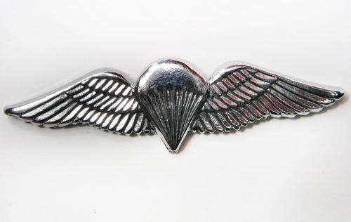 South Africa Parachute Advanced Paratrooper, Chromed mess dress wing.