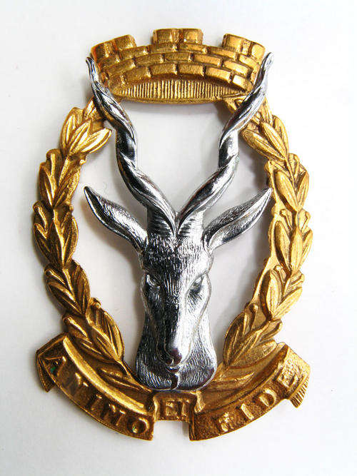 Regiment  South West Africa Bi-Metal Cap Badge.