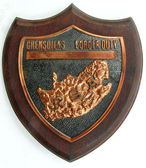 RSA Gresdiens Border Duty. Plaque