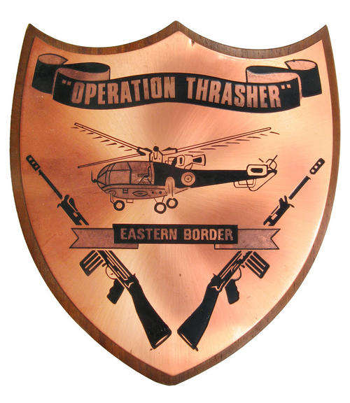 Rhodesian Operation Thrasher Eastern Border. Plaque