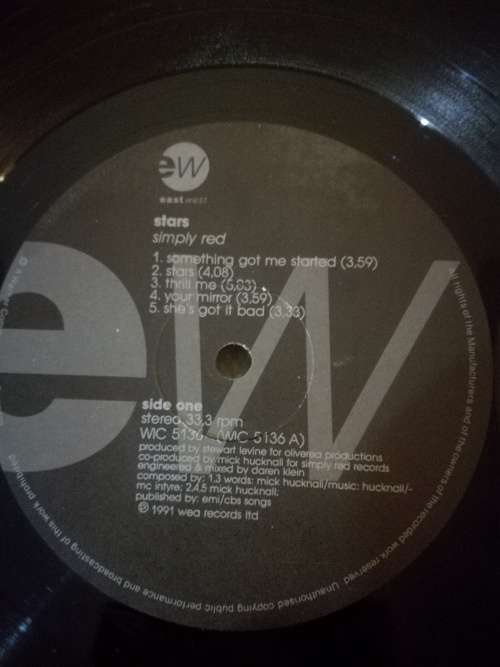 Simply Red - Stars - Vinyl LP