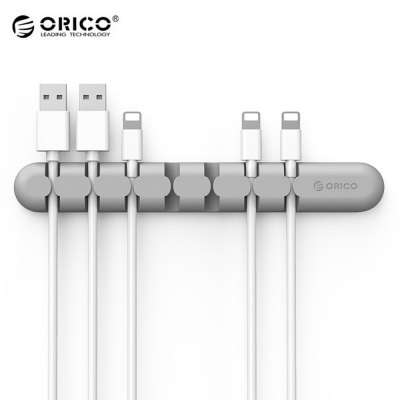 ORICO CBS7 Desktop Cable Organizer Silicone Wire Holder Clip  - GRAY