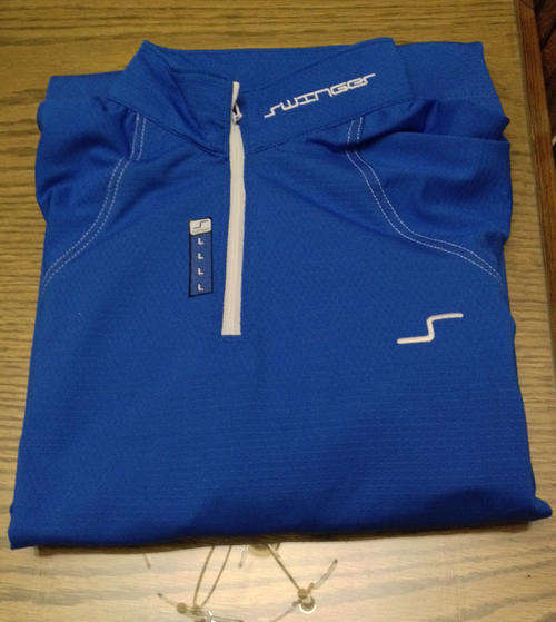 Swinger - Long Sleeve Zip-up Golfer - Royal Blue LARGE last one