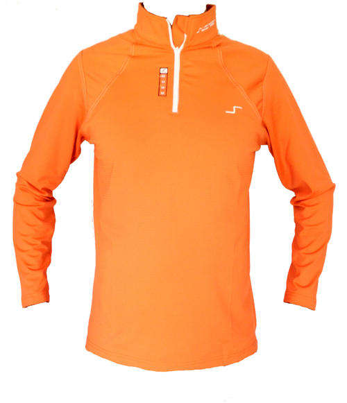 Swinger - Long Sleeve Zip-up Golfer - Orange MEDIUM