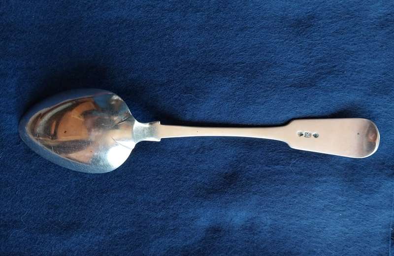 Cape silver serving spoon