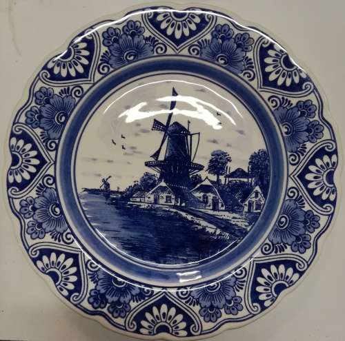 Delft Hand Painted Medium Sized Plate Made in Holland