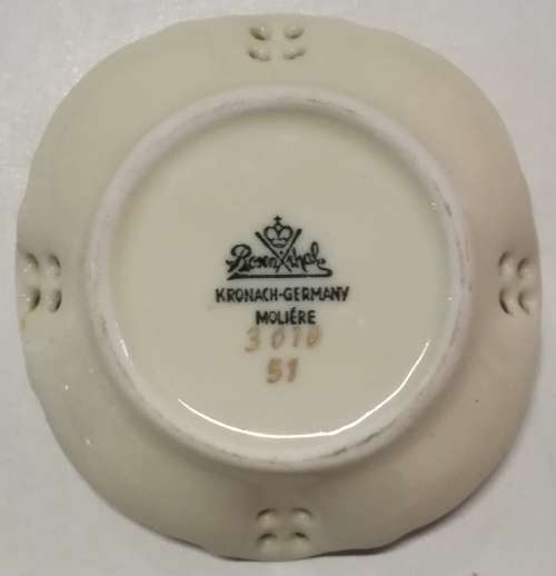 Small Plate Made by Rosenthal in Kronach Germany and Numbered