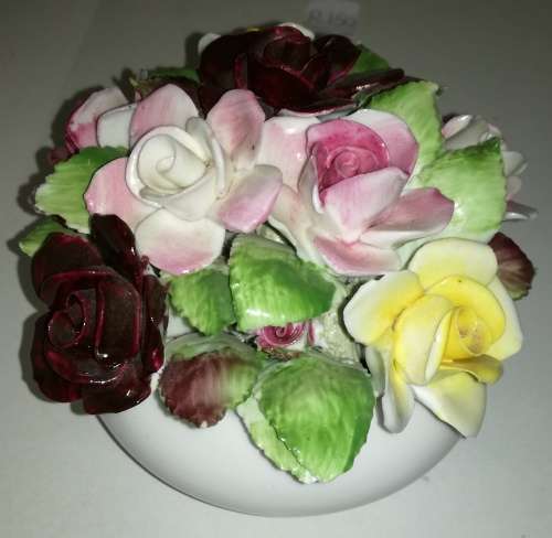 Royal Doultan Porcelain Flower Bouquet in Pot