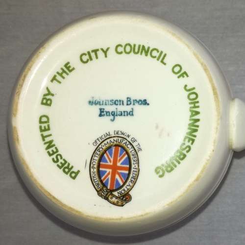 Johnson Bros Mug Made in England Coronation of King George Commemorative Piece