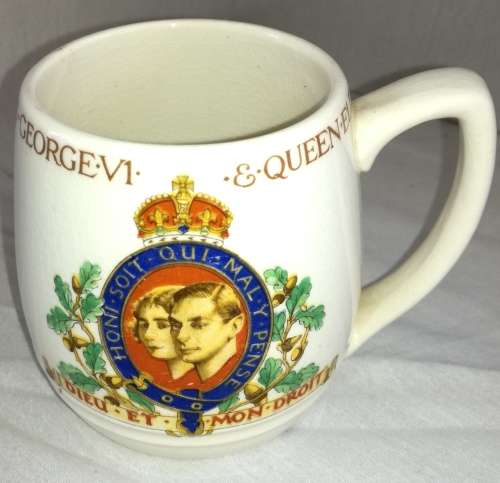Johnson Bros Mug Made in England Coronation of King George Commemorative Piece