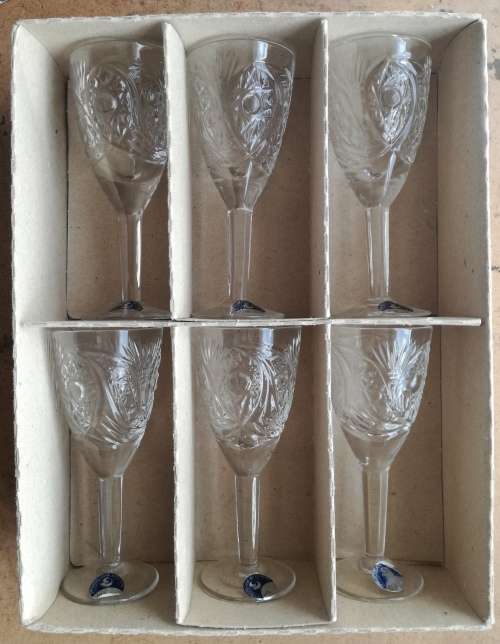 Dyat'kovsky Crystal Glasses Set Of 6
