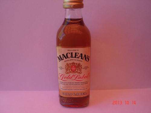 Miniture Macleans Gold Label whiskey