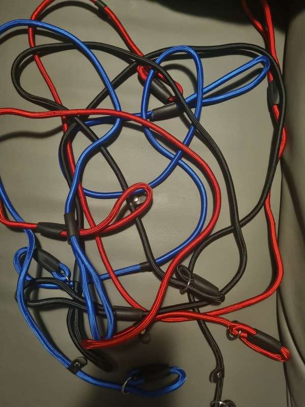 Braided dog leashes - various colors
