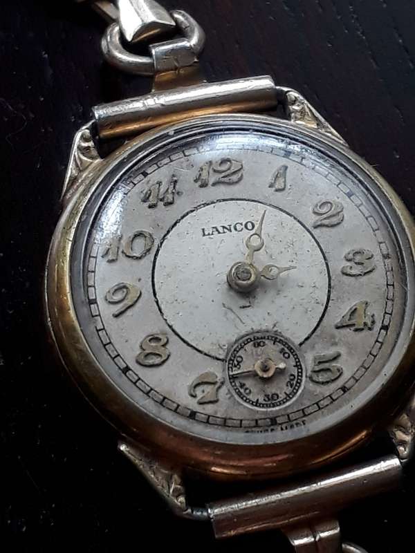 Lanco with subseconds. Vintage 1930s