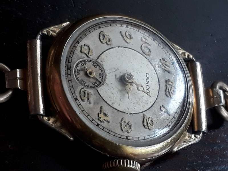 Lanco with subseconds. Vintage 1930s