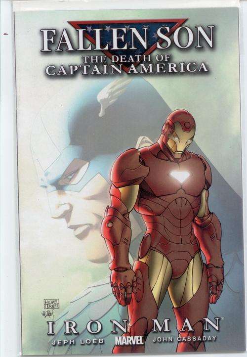 fallen son the death of captian america iron man michael turner cover