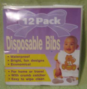 Pack of 12 Disposable Bibs