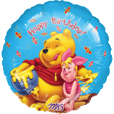 18" (45.72cm) Winnie the Pooh bear & Piglet foil birthday balloon (REDUCED!!)