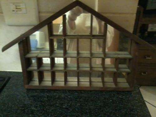 Wooden Shelf - Mirror -Ornament