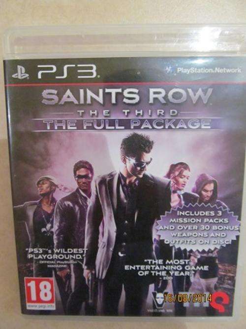 SAINTS ROW 3 -THE FULL PACKAGE  -PS3 Game