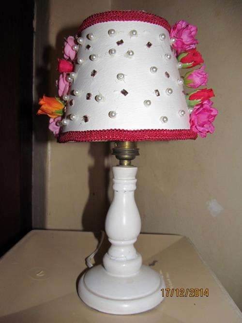 ROSES & PEARLS  LAMP -Wooden Lampstand-SUPER SALE