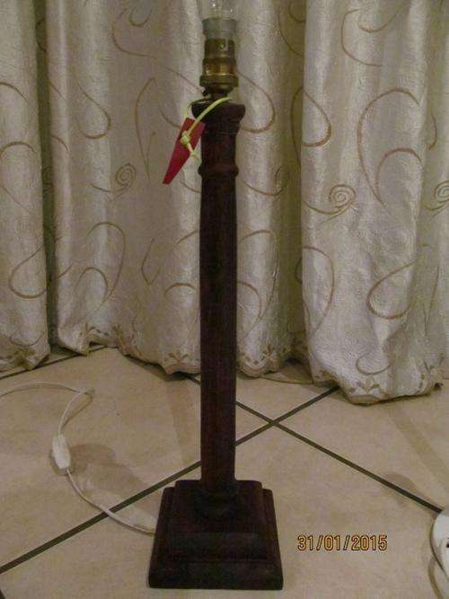 Red Wood LAMP STAND- Vintage