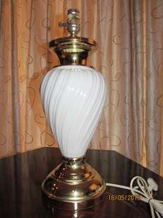 "White Cloud " Gold & Porcelain Lampstand
