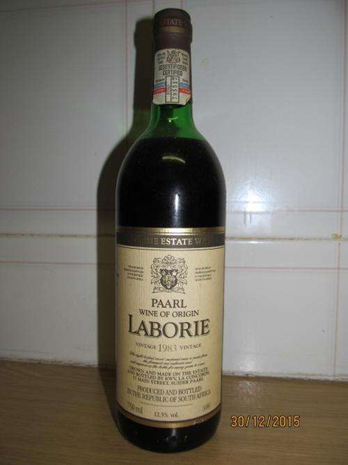1983 LABORIE ESTATE WINE-PAARL Red Wine:Collectors Wine
