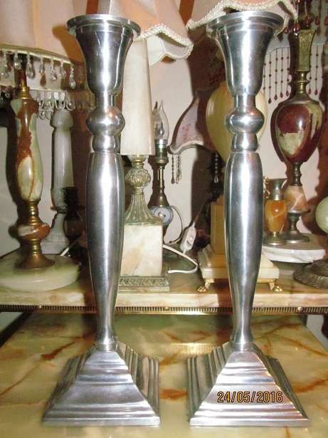 LARGE Metal candlesticks!! - STATELY and in PERFECT condition!!
