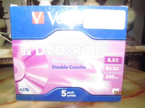 PACK of 5 !! NEW 8X DVD + R DL Double Layer Discs !!