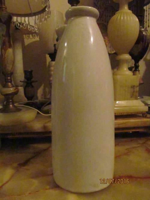 RETRO !! Vase in the Form and Appearance of a .... Milk Bottle !!