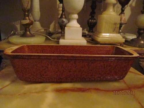 MEATLOAF !! Ceramic Baking Dish - Painted and Glazed