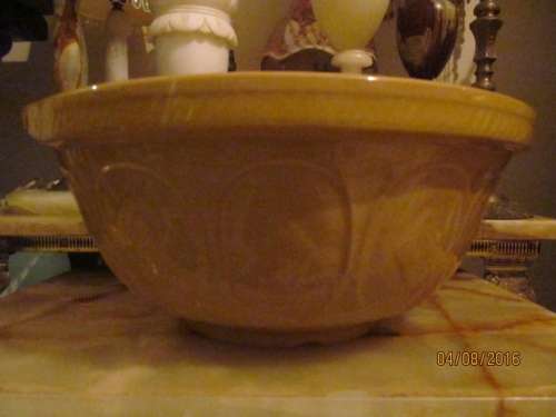HUGE CERAMIC!! Very Large Ceramic Mixing Bowl - dough etc