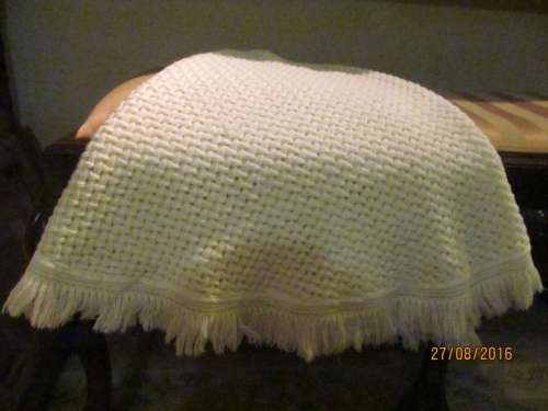 VINTAGE PARISIENNE!! Hand Made Labeled Shawl - Woven Textile